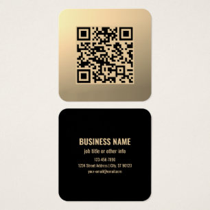 Instantly Editable QR code Template Faux Gold
