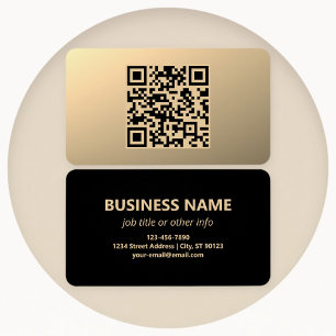 Instantly Editable QR code Template Faux Gold