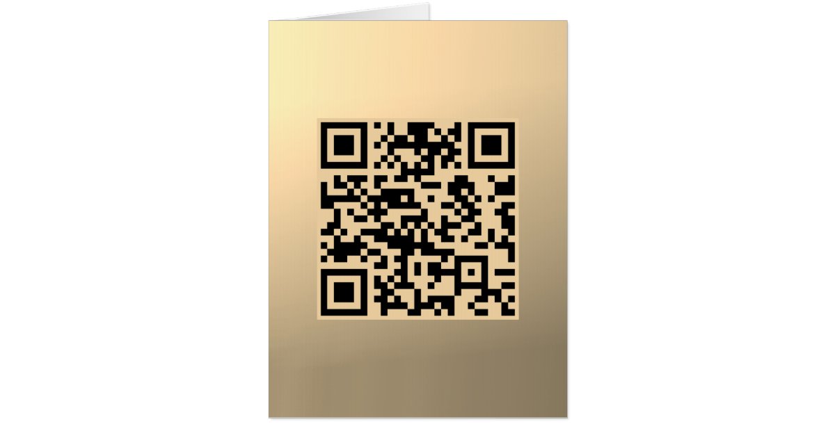 Instantly Editable QR code Template | Faux Gold Card | Zazzle