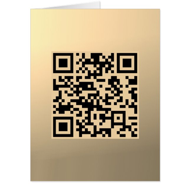 Instantly Editable QR code Template | Faux Gold Card (Front)