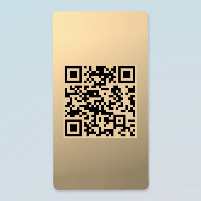 Instantly Editable QR code Template | Faux Gold Label (Creator Uploaded)