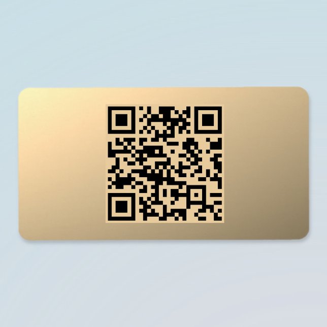 Instantly Editable QR code Template | Faux Gold Label (Creator Uploaded)