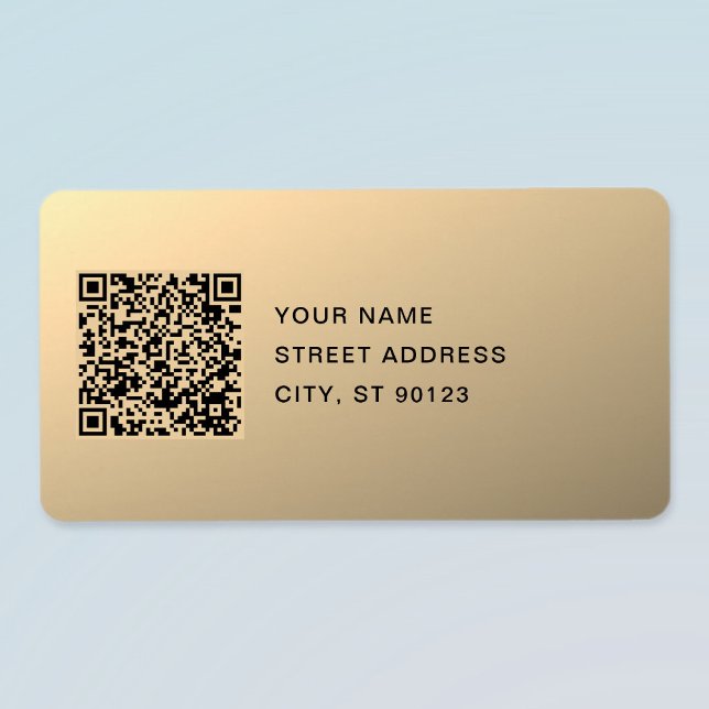 Instantly Editable QR code Template | Faux Gold Label (Creator Uploaded)