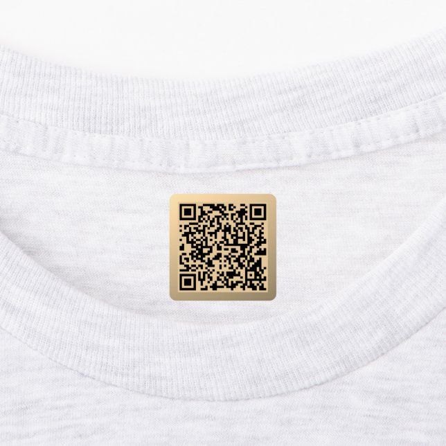 Instantly Editable QR code Template | Faux Gold Labels (Affixed)