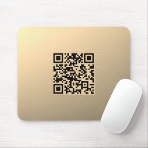Instantly Editable QR code Template Faux Gold Mouse Pad