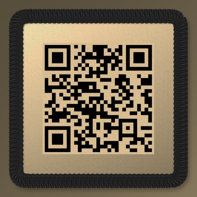 Instantly Editable QR code Template | Faux Gold Patch (Creator Uploaded)