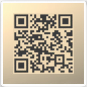 Instantly Editable QR code Template   Faux Gold Sticker