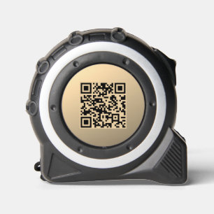Instantly Editable QR code Template   Faux Gold Tape Measure