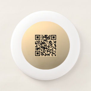 Instantly Editable QR code Template   Faux Gold Wham-O Frisbee