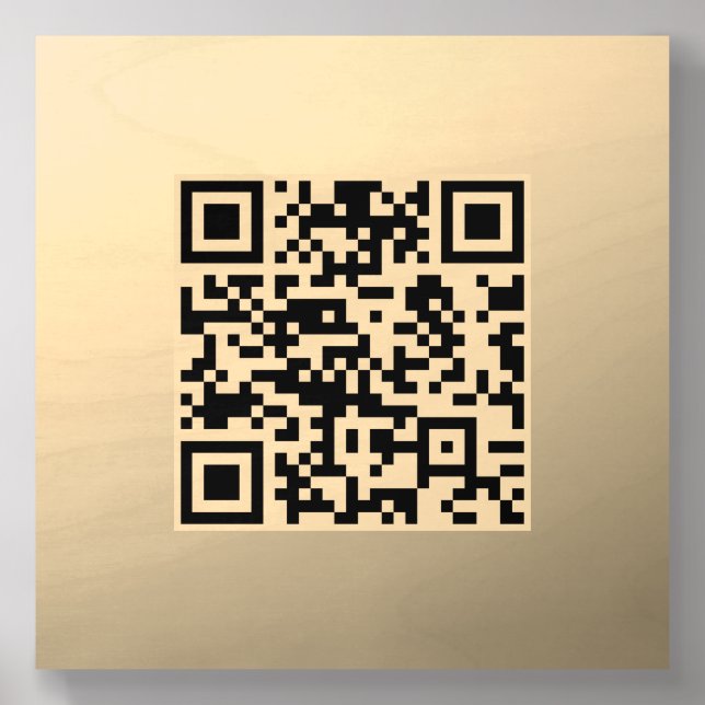 Instantly Editable QR code Template | Faux Gold Wood Photo Tile (Front Set)