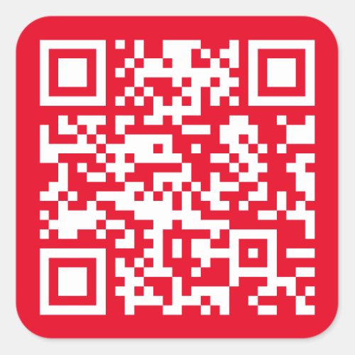 INSTANTLY GENERATE QR Code with any website Square Sticker