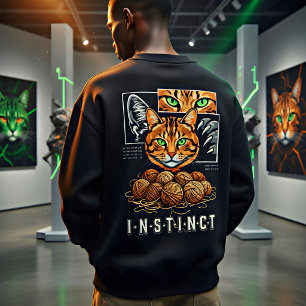 Instinct Never Lies Cat Lover Edgy Gift Sweatshirt