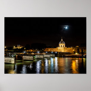 Institut de France and Pont des Arts - Paris Poster