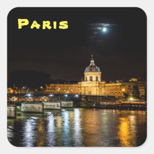 Institut de France and Pont des Arts - Paris Square Sticker