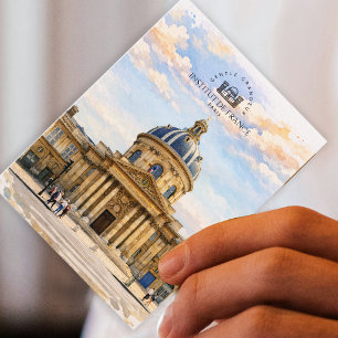 Institut De France, Paris   Watercolor Landscape Postcard