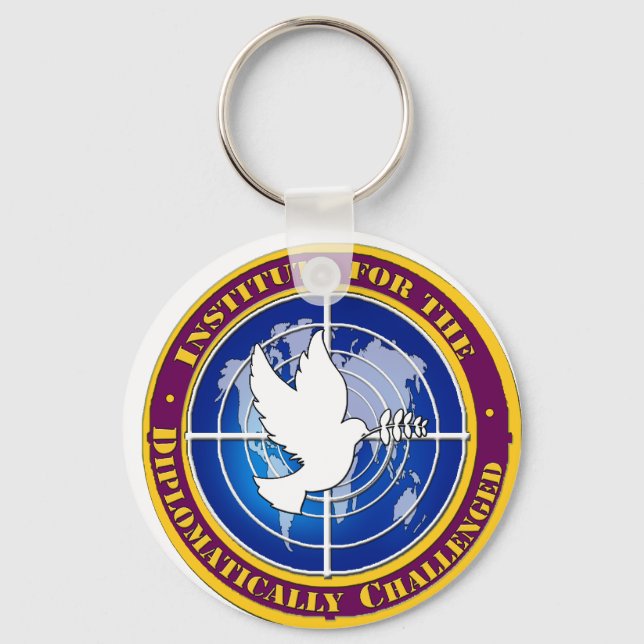 institute for the diplomatically challenged keychain (Front)