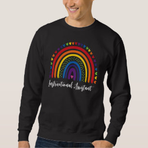 Instructional Assistant Boho Rainbow Graduation Ap Sweatshirt