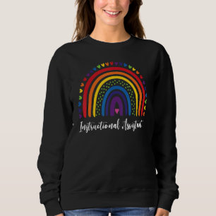 Instructional Assistant Boho Rainbow Graduation Ap Sweatshirt