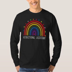 Instructional Assistant Boho Rainbow Graduation Ap T-Shirt