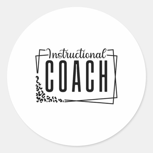 Instructional Coach Back To School Matching Group  Classic Round Sticker (Front)