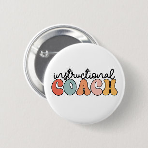 Instructional Coach Educational Coach Retro Button