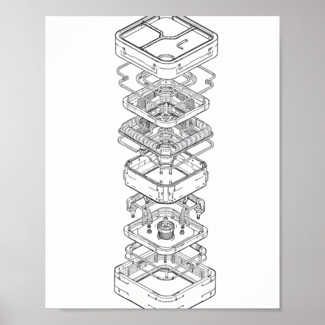Instructional Design: Modular Machine Assembly Poster (Front)