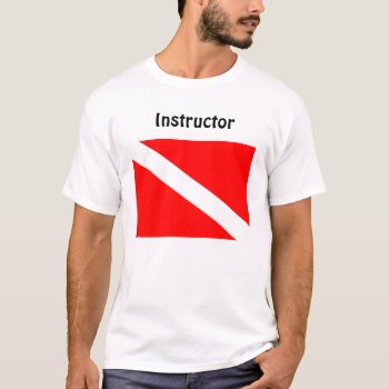 Instructor Diver Below Flag T Shirt by Wilbie at Zazzle