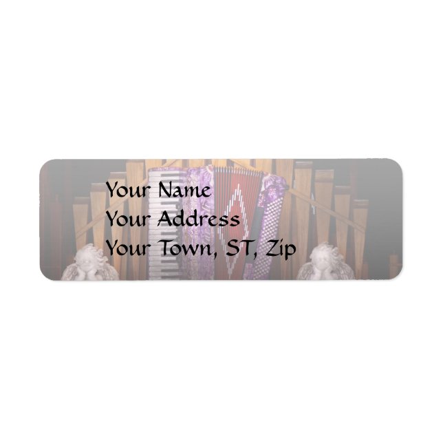 Instrument - Accordian - The accordian organ Label (Front)