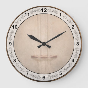 Instrument - String - I love banjo's Large Clock