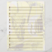 Instrument-Themed Staff Paper in Gold (Front)