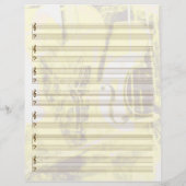 Instrument-Themed Staff Paper in Gold (Back)