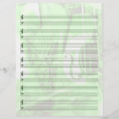 Instrument-Themed Staff Paper in Green (Front)