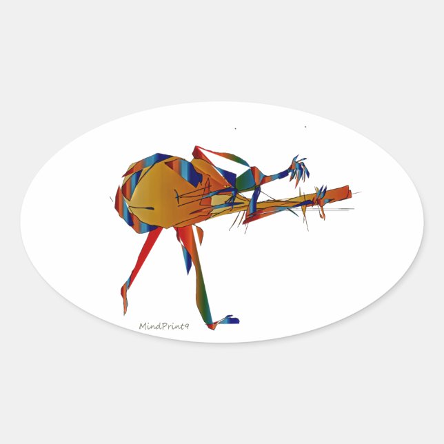 Instrumentalist Oval Sticker (Front)