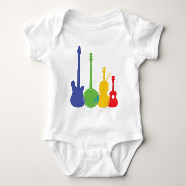 Instruments Color Baby Bodysuit (Front)