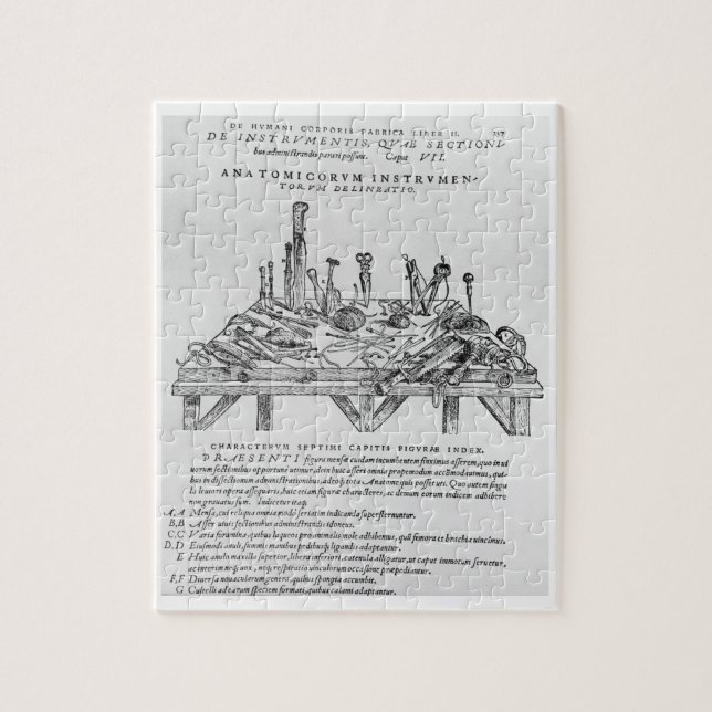 Instruments for Dissections, illustration from 'De Jigsaw Puzzle (Vertical)