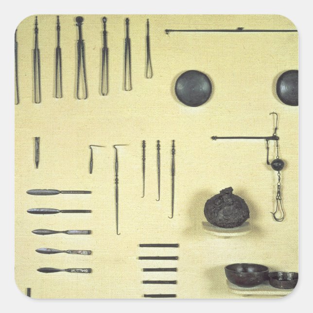 Instruments from an oculist's case, from Reims Square Sticker (Front)