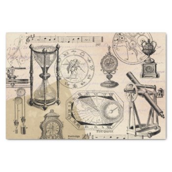 Instruments Of The Hour Steampunk Hourglass Tissue Paper by thefashioncafe at Zazzle
