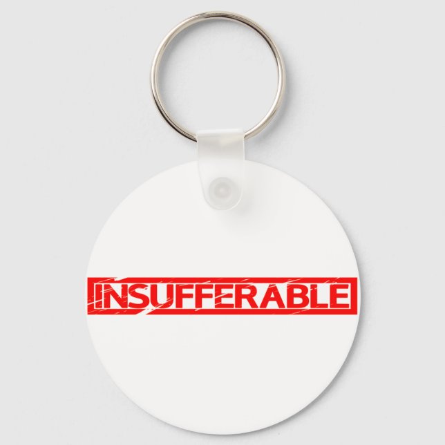 Insufferable Stamp Keychain (Front)