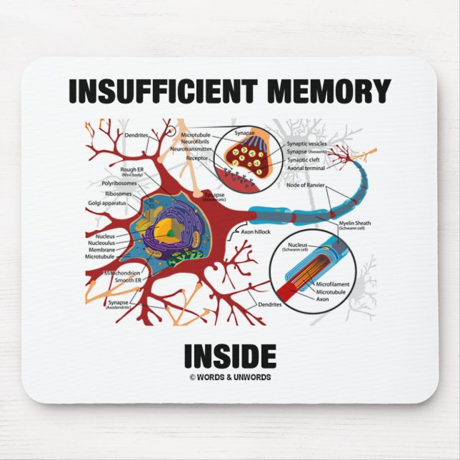 Insufficient Memory Inside (Neuron / Synapse) Mouse Pad (Front)