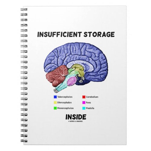 Insufficient Storage Inside Brain Anatomy Humor Notebook