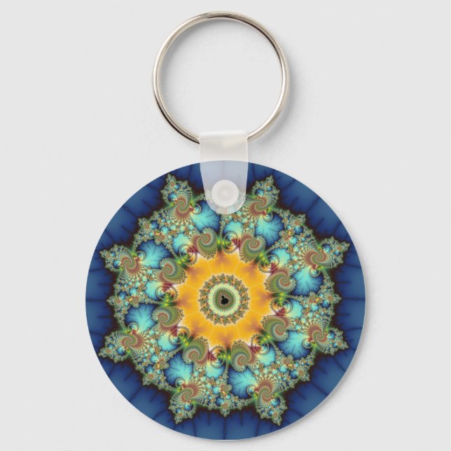 Insular - Mandelbrot Art Keychain (Front)