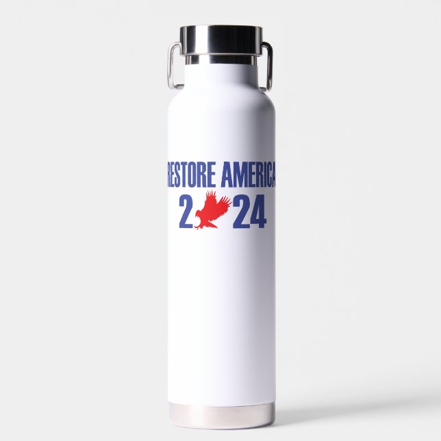Insulated Restore America Water Bottle (Front)