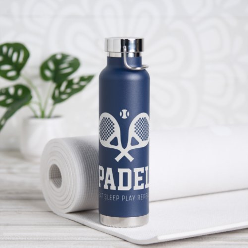 Insulated water bottle for padel player