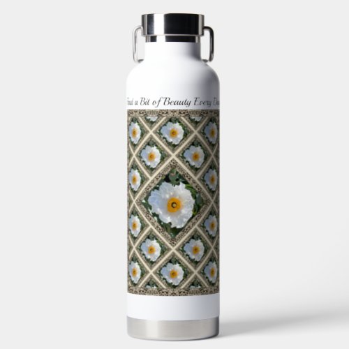 Insulated Water Bottle w Matilija Poppies