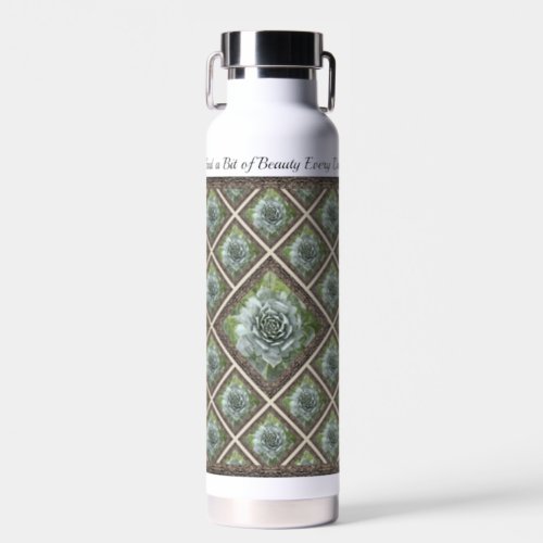 Insulated Water Bottle with Lovely Succulents