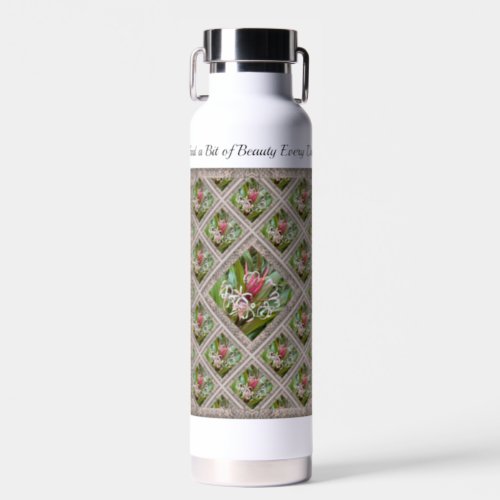Insulated Water Bottle with Spider Lillies