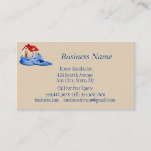  Insulation Installation Homes Business  Card