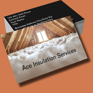 Insulation Services Contactor Business Cards