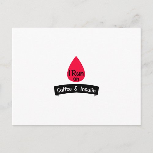 Insulin Funny Sarcastic Diabetes Gift Postcard