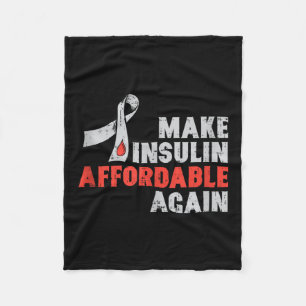Insulin Therapy Diabetes Awareness Blood Glucose C Fleece Blanket